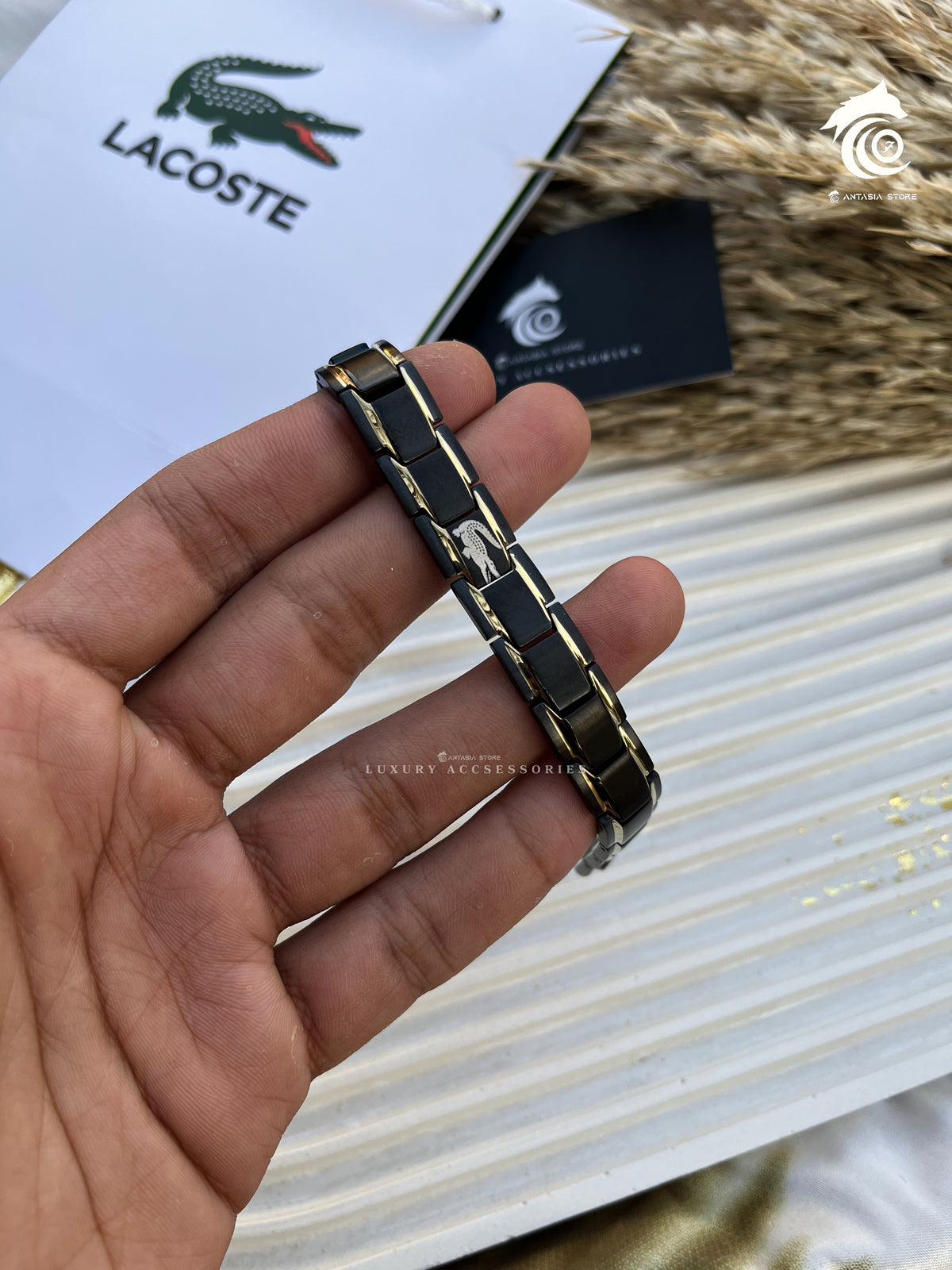 Gold -black Couples Lacoste