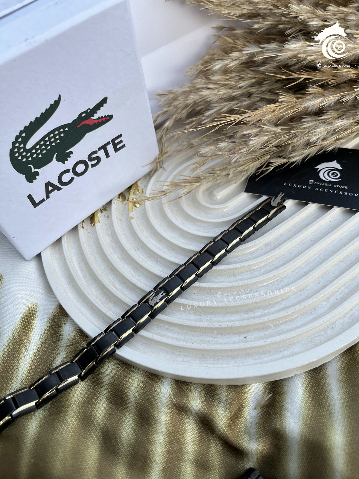 Gold -black Couples Lacoste