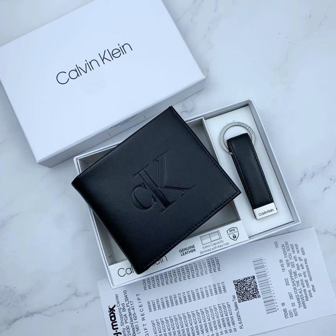 Calvin Klein wallet + Keychain"Mirror Original"