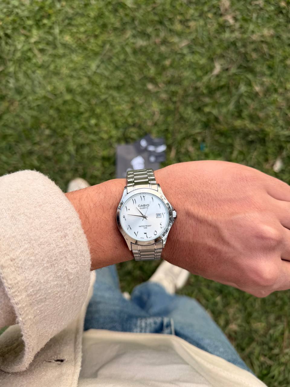 Arabic Casio Watch"All silver"