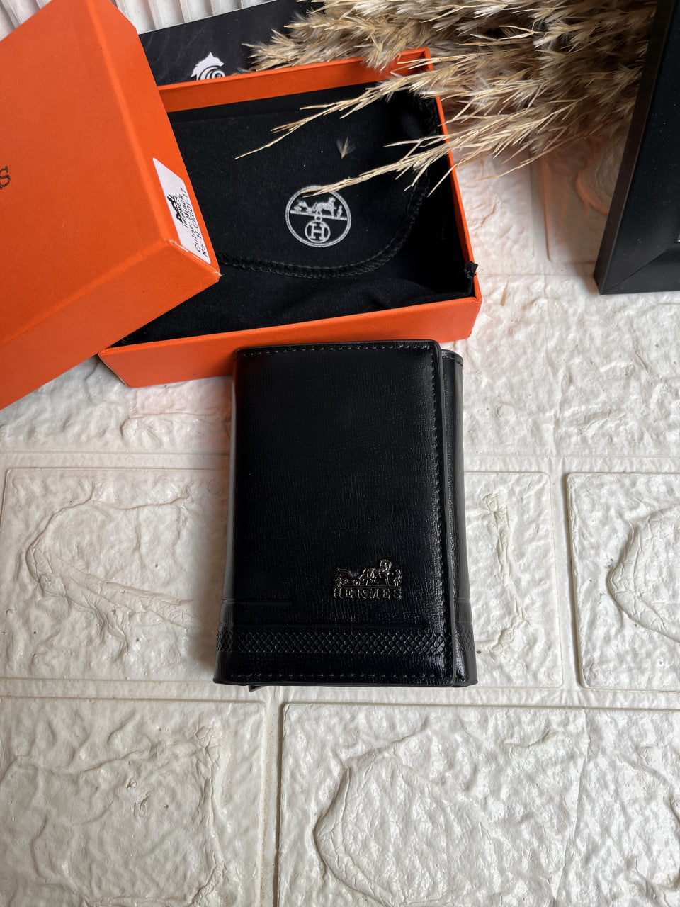 Hermes leather wallet