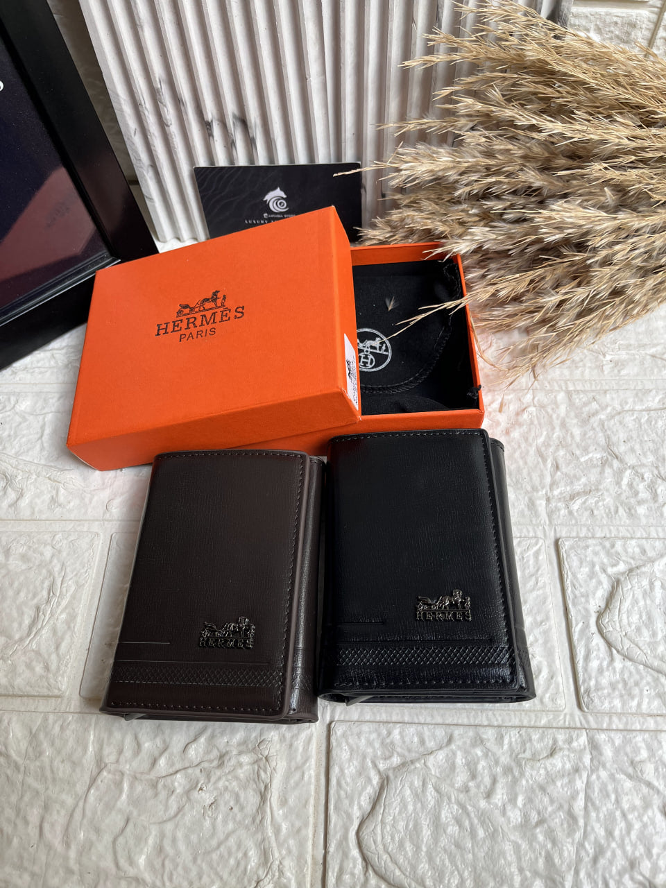 Hermes leather wallet