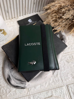 green lacoste wallet