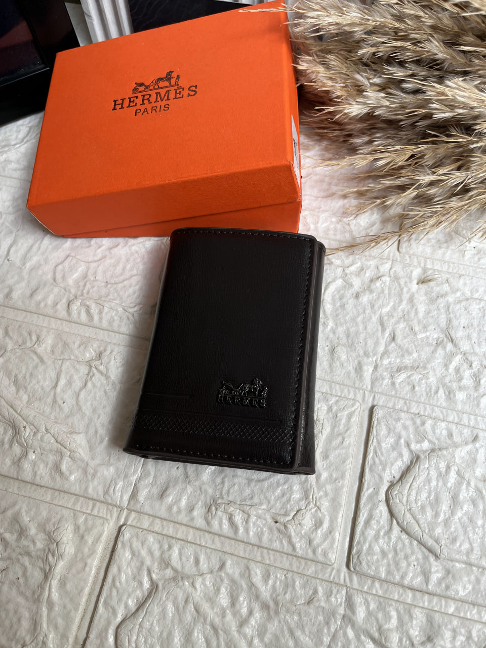 Hermes leather wallet