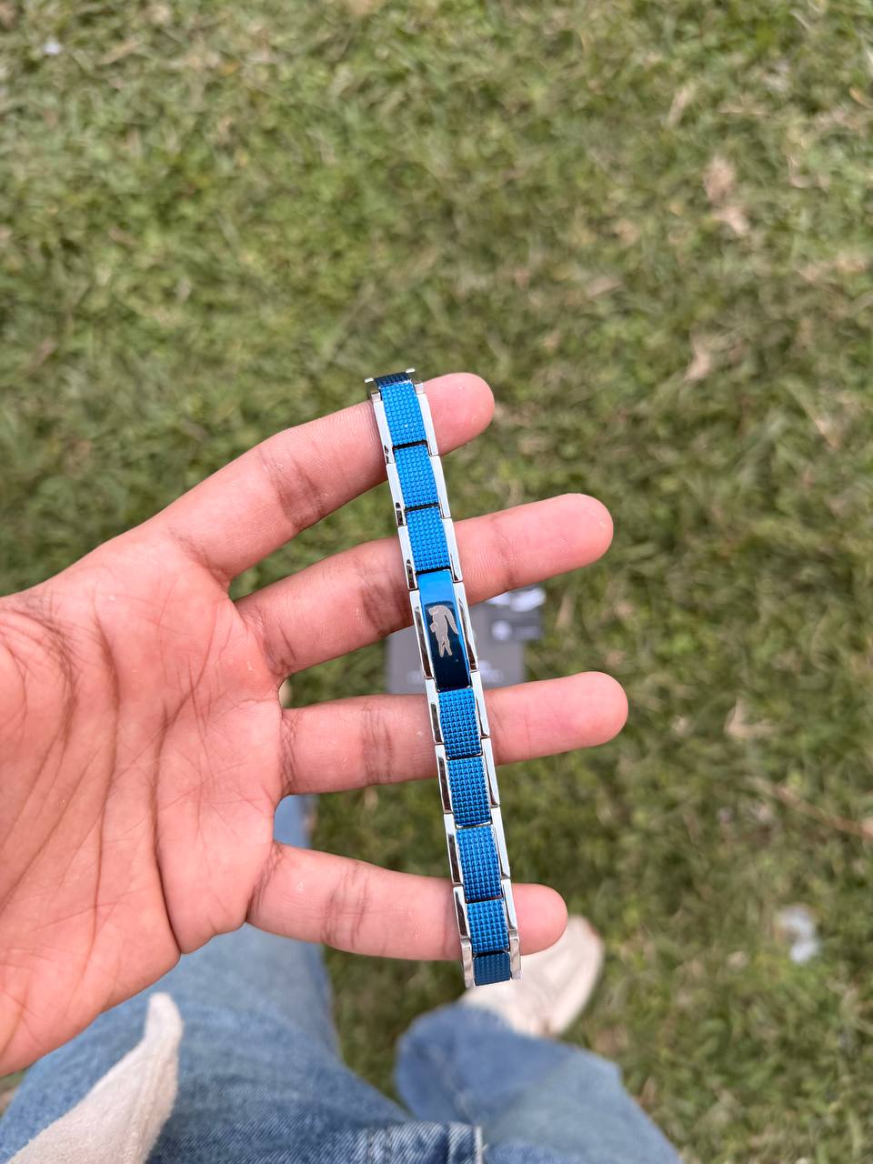 Silver-Blue Lacoste