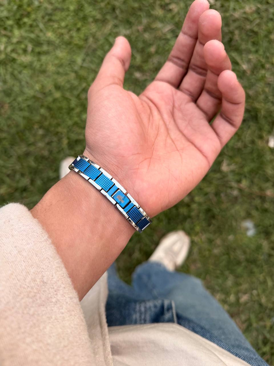 Silver-Blue Lacoste