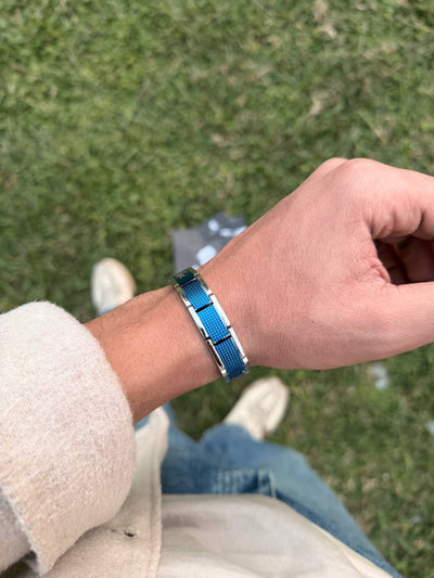 Silver-Blue Lacoste