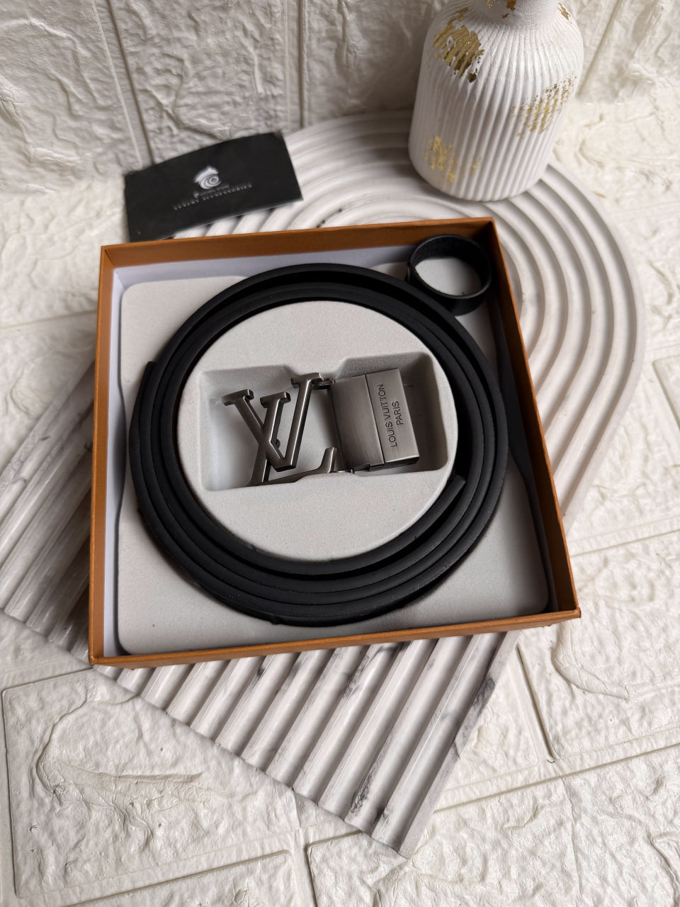 L-V Double-Face Leather Belt