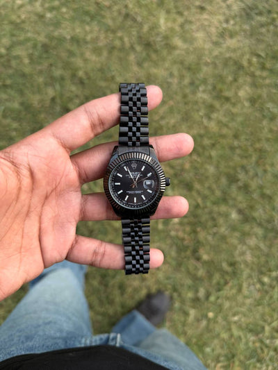 Black Rolex Watch Transparent Case Back