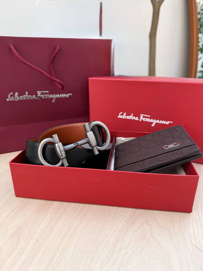 ferragamo Box “ wallet +belt”