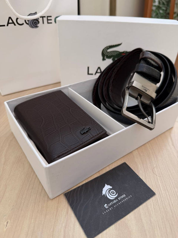Lacoste Box “ wallet +belt”
