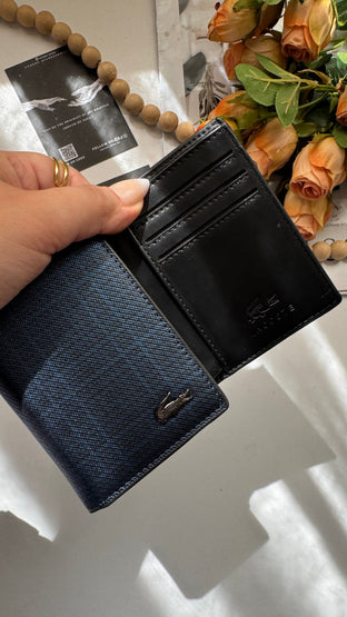 Lacoste Striped Men's Slim Wallet & Card Holder