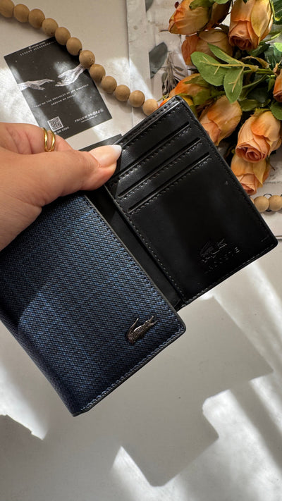 Lacoste Striped Men's Slim Wallet & Card Holder