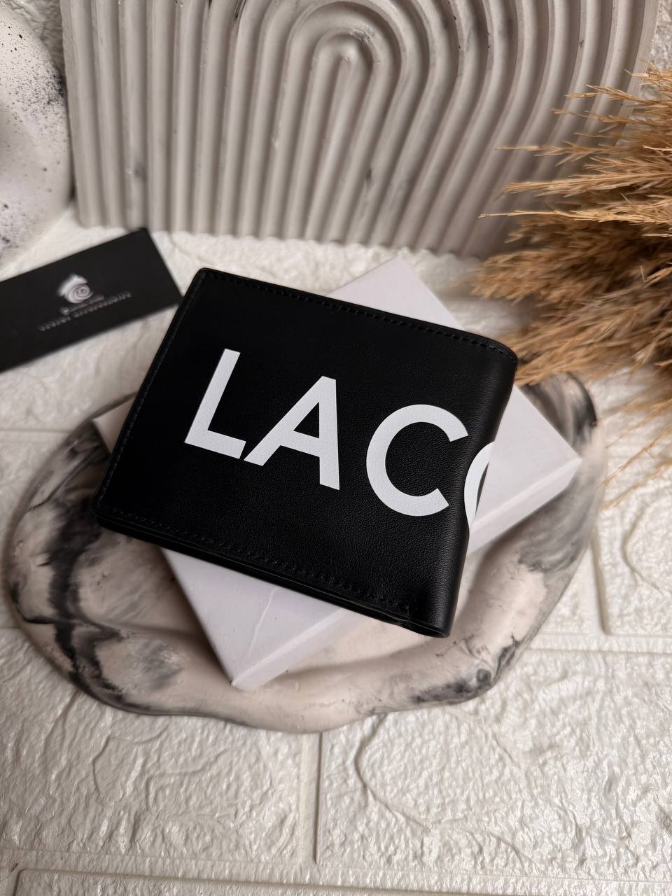 Black-White Lacoste wallet “ Mirror original “