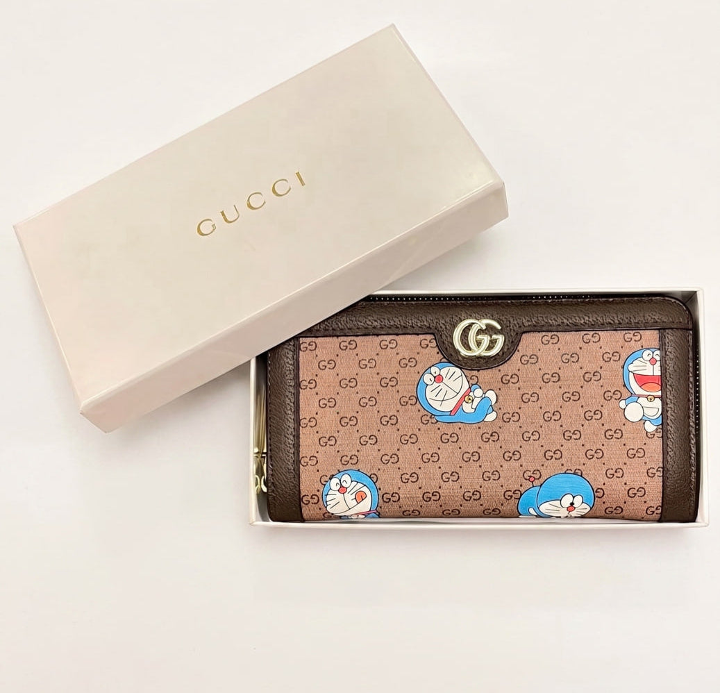 Gucci Doraemon Long Zip Wallet