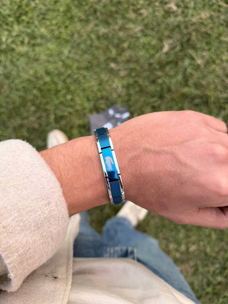 Silver-Blue Lacoste