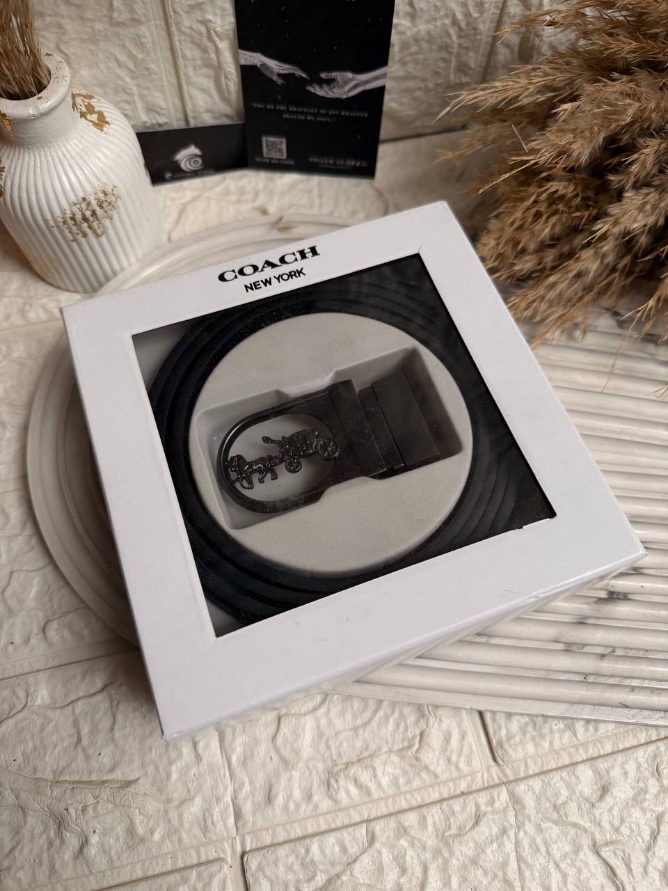 Coach Double-Face Leather Belt