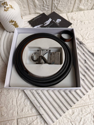 C-K Double-Face Leather Belt