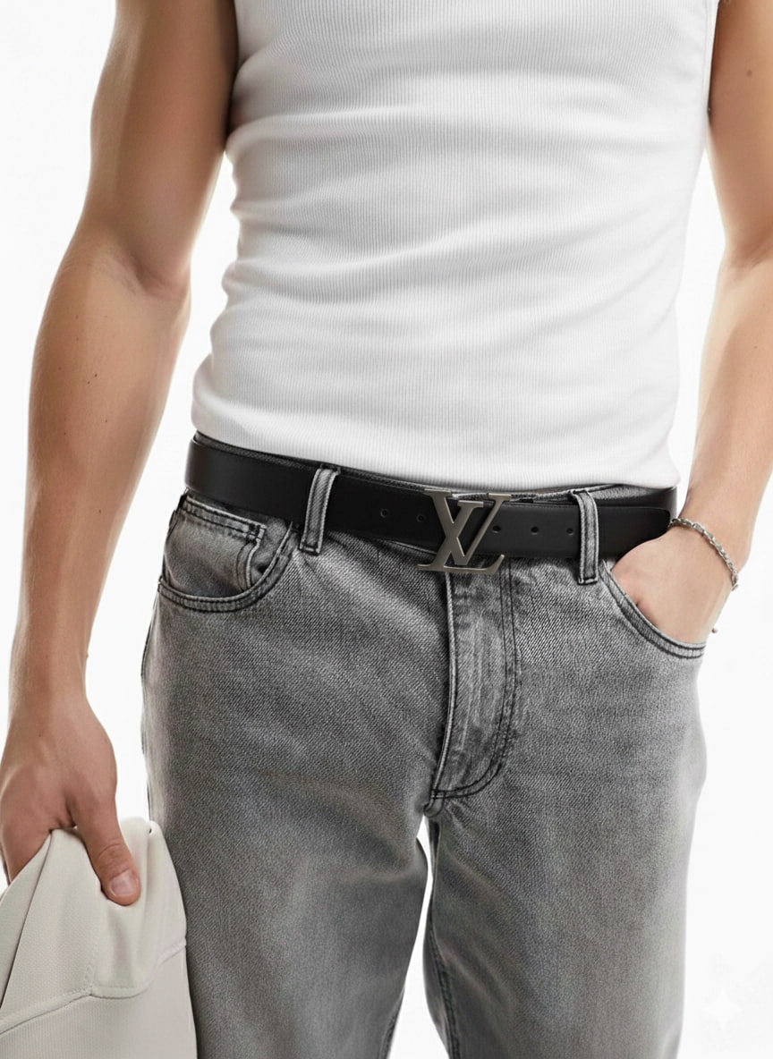 L-V Double-Face Leather Belt