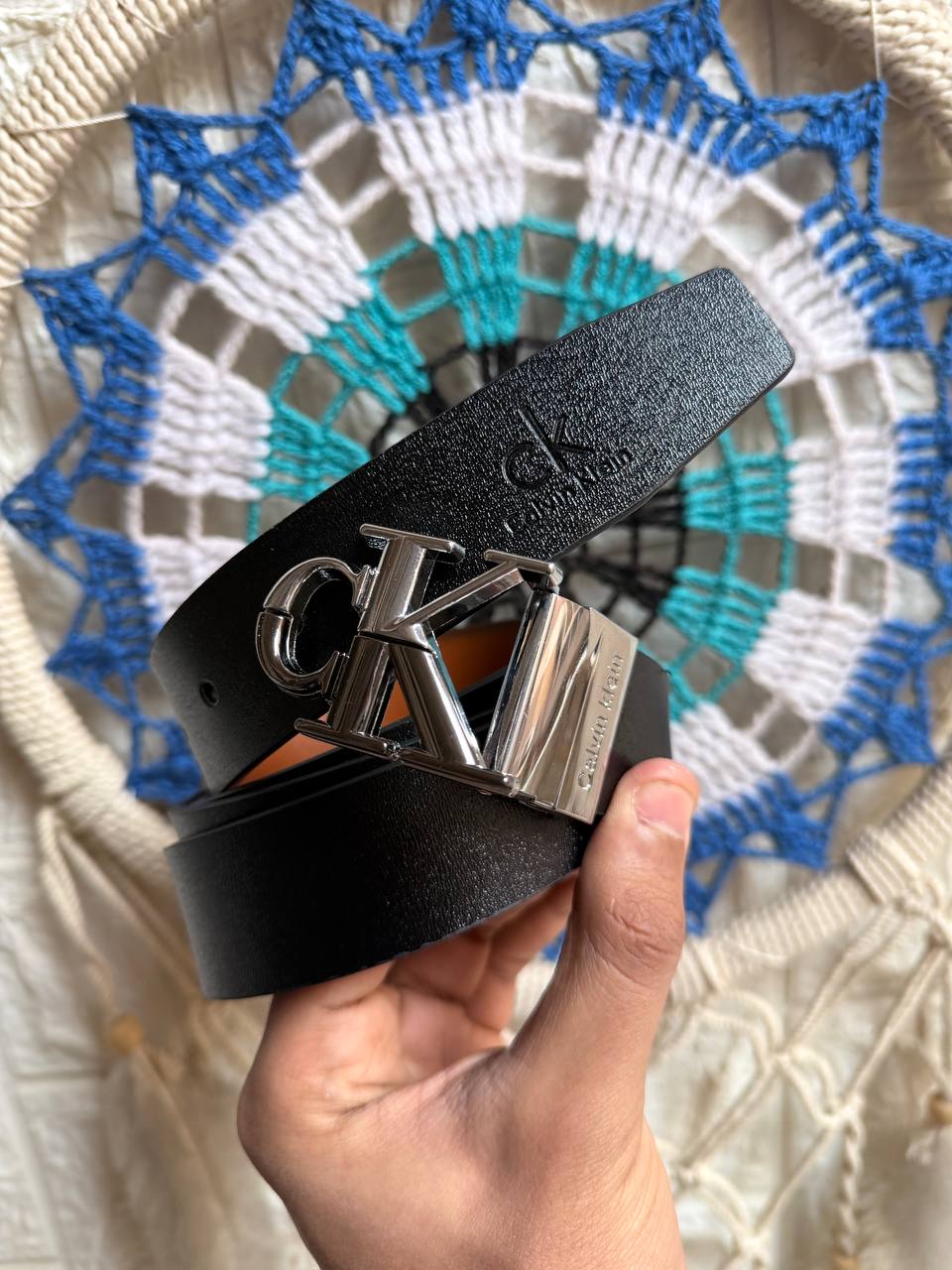 C-K Double-Face Leather Belt