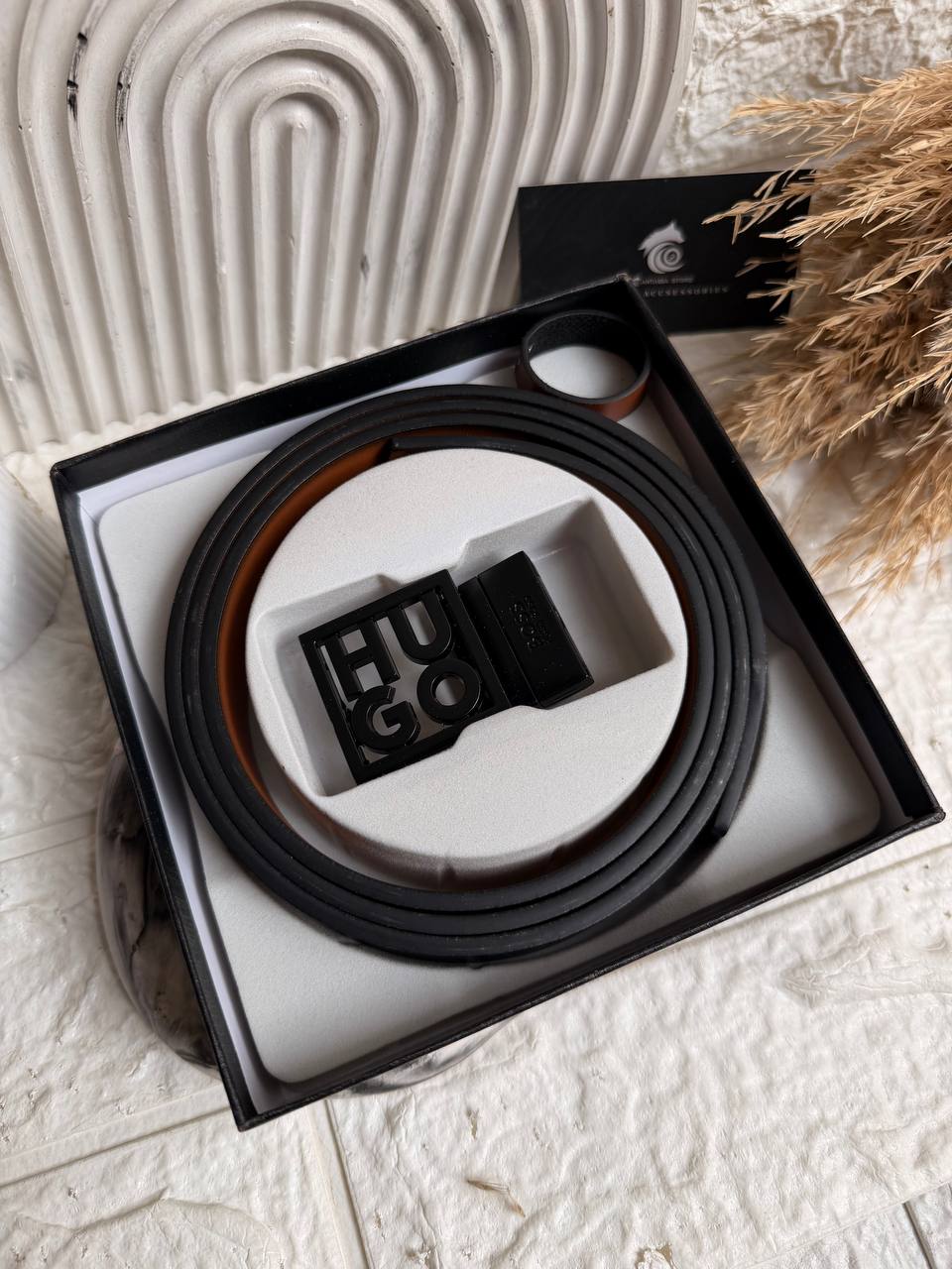 Hugo Boss Double-Face Leather Belt