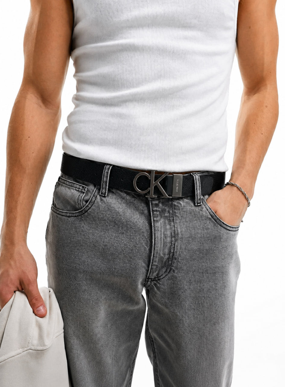 C-K Double-Face Leather Belt