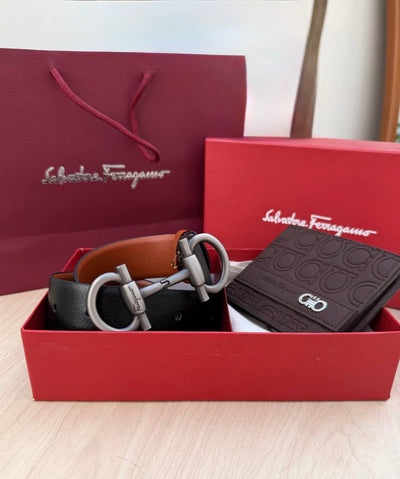 ferragamo Box “ wallet +belt”