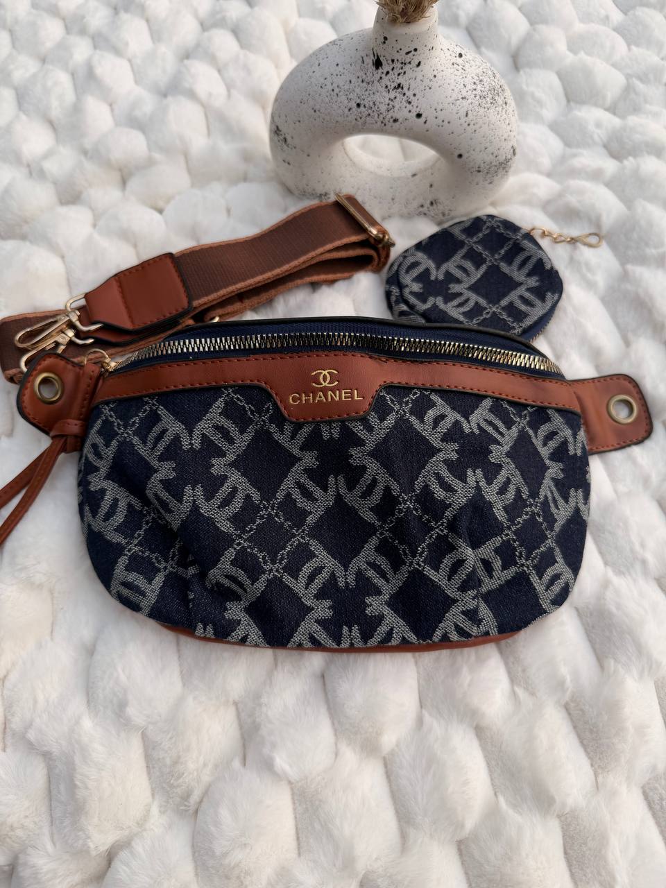 CHANEL Denim Crossbody Bag