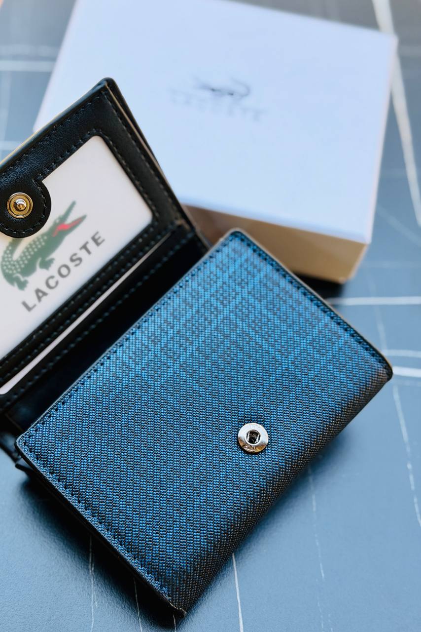 Lacoste Striped Men's Slim Wallet & Card Holder