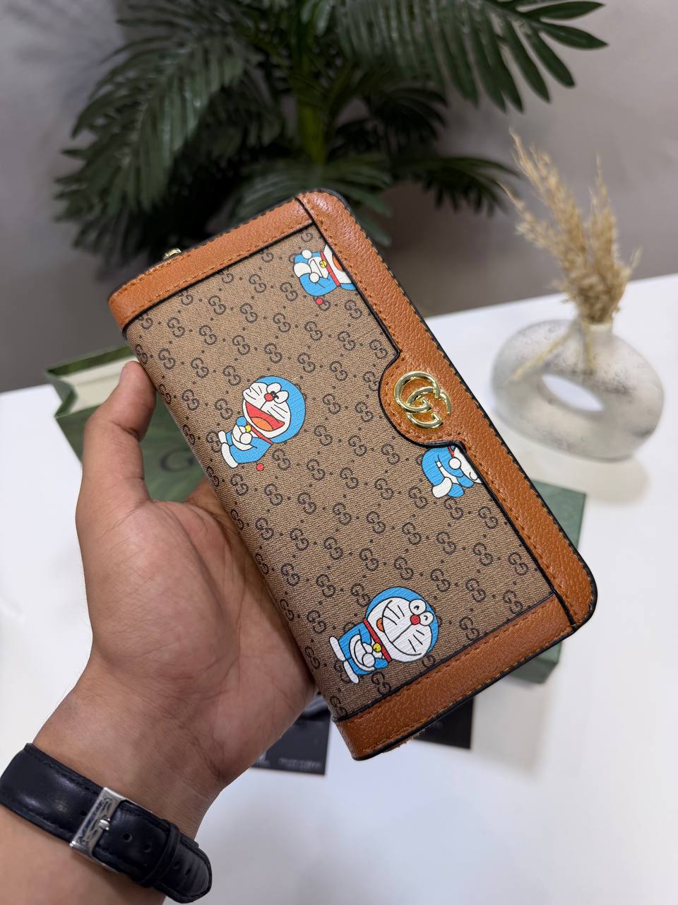 Gucci Doraemon Long Zip Wallet