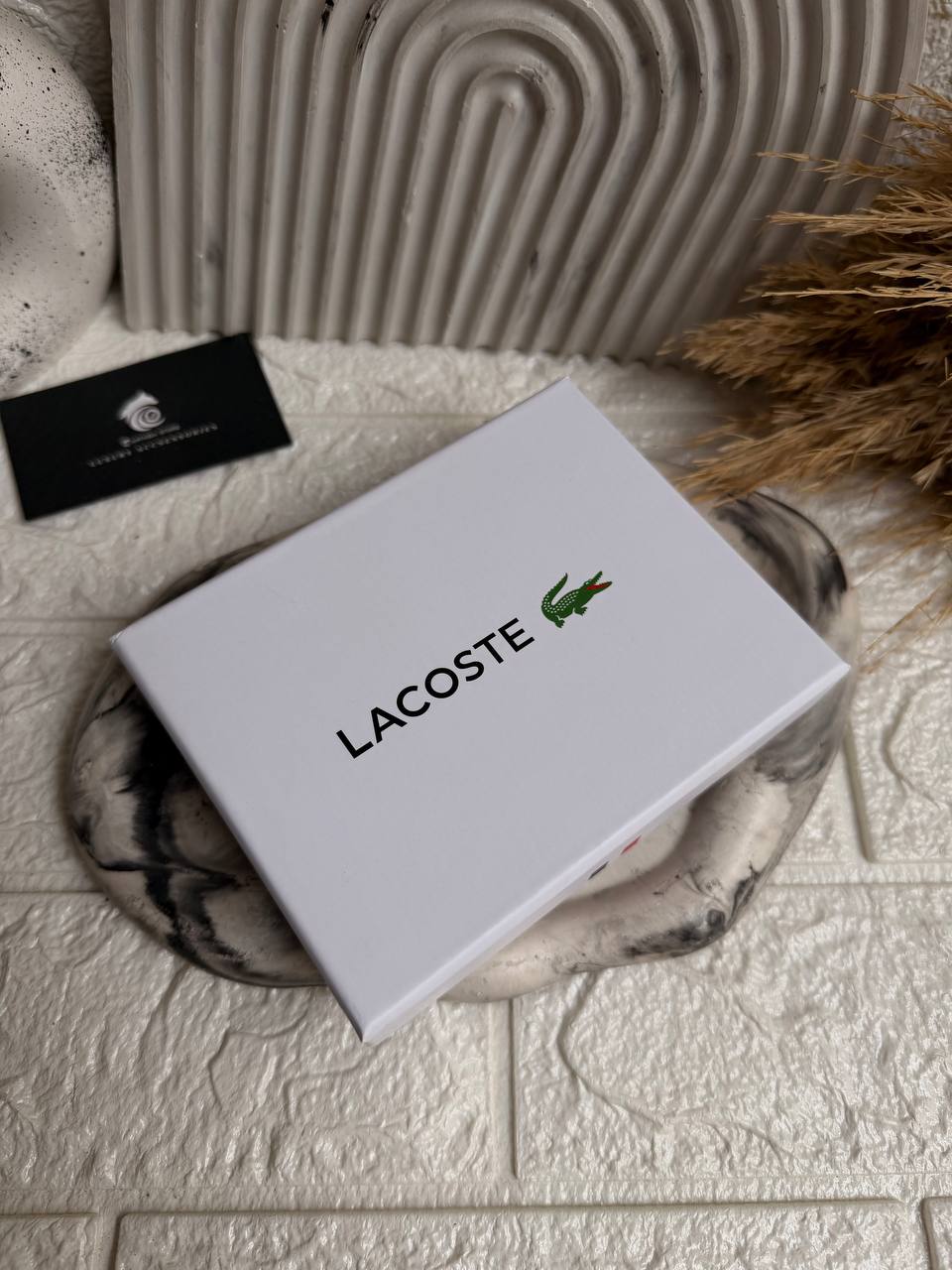 Black Lacoste wallet “ Mirror original “