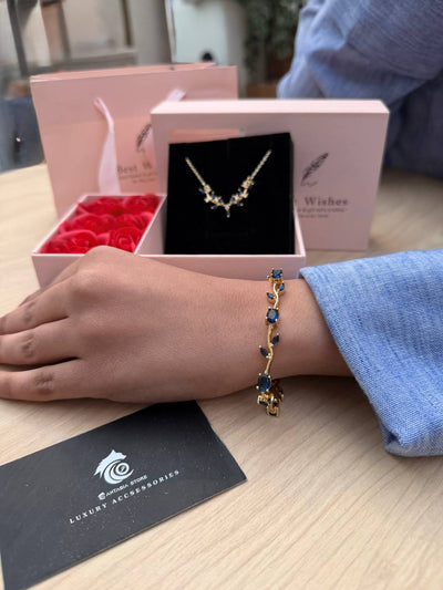 Royal Leaves Set "Necklace+Bracelet"