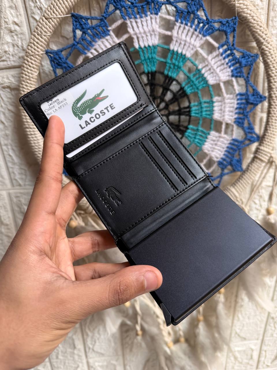 Lacoste Men's Slim Wallet & Card Holder