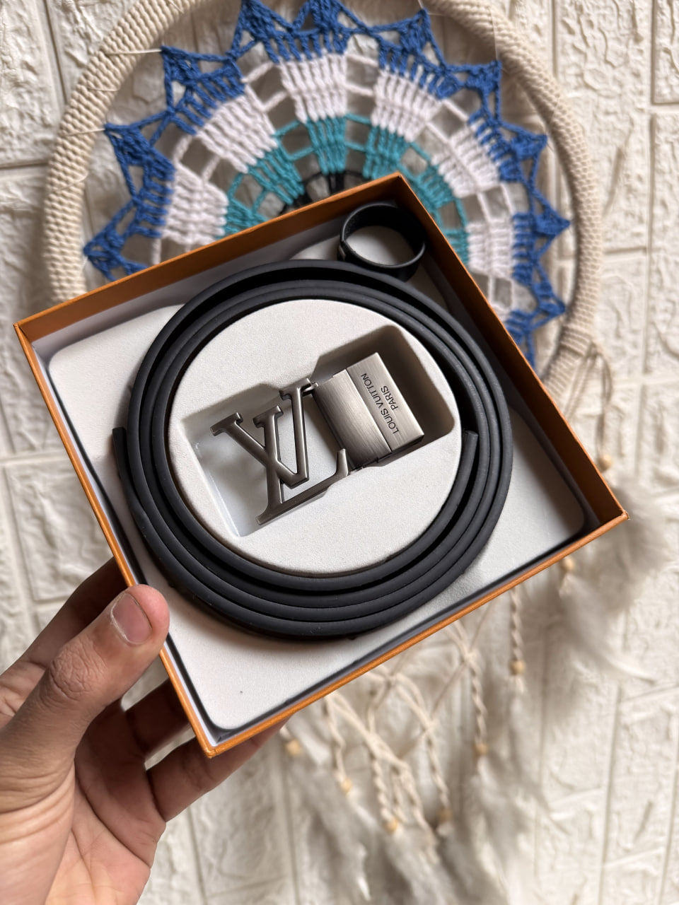 L-V Double-Face Leather Belt