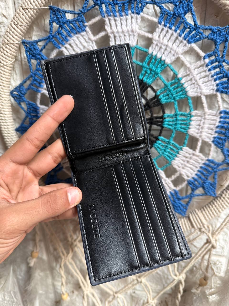 Blue Lacoste Wallet "Mirror Original"