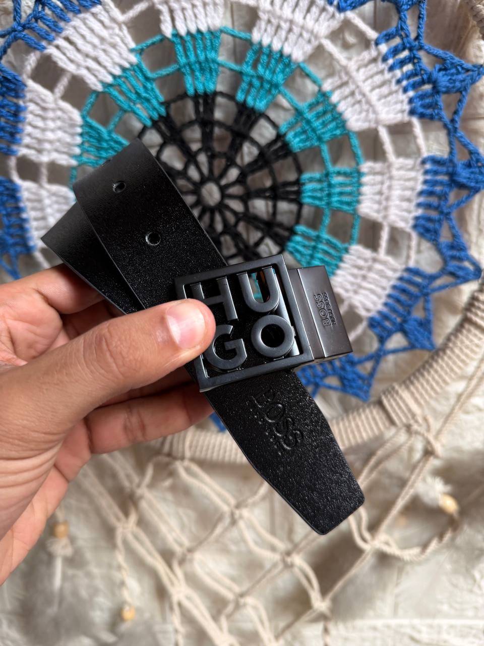 Hugo Boss Double-Face Leather Belt