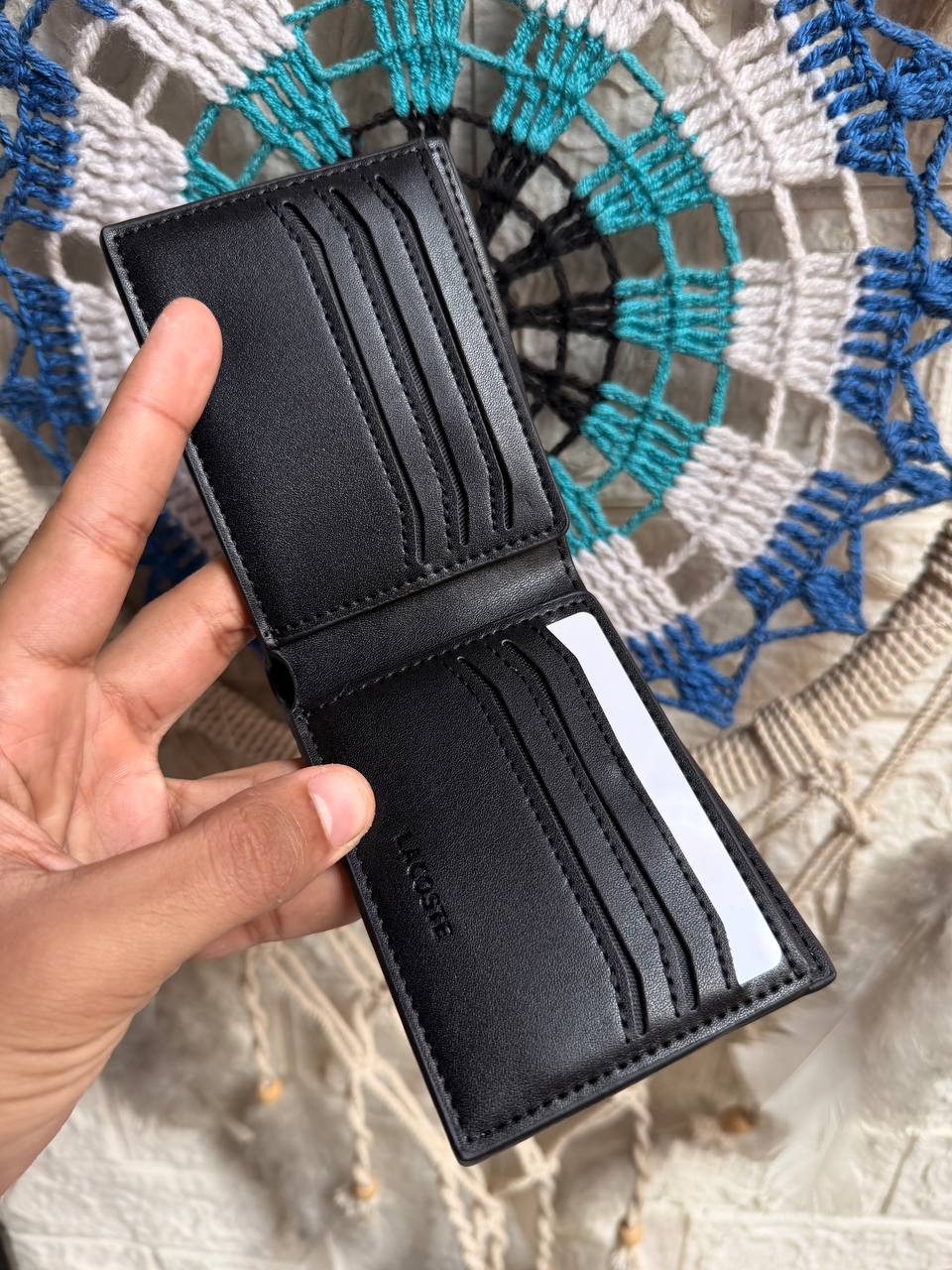 Basic Black Lacoste wallet