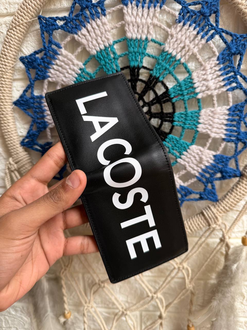 Black-White Lacoste wallet “ Mirror original “
