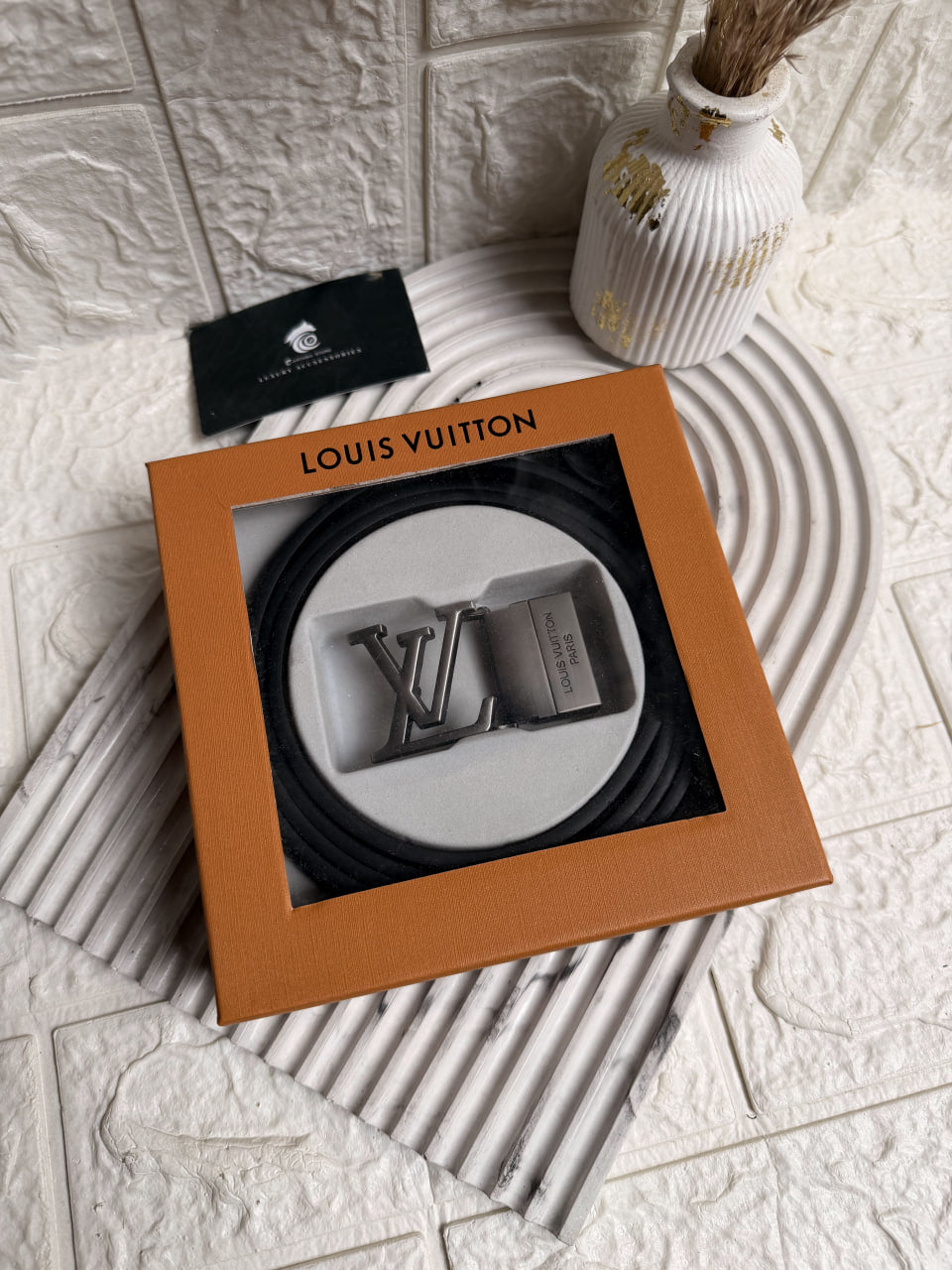 L-V Double-Face Leather Belt