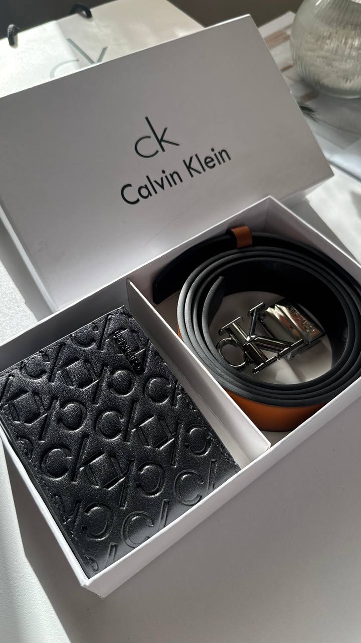 Calvin klein gift set” wallet + Belt “