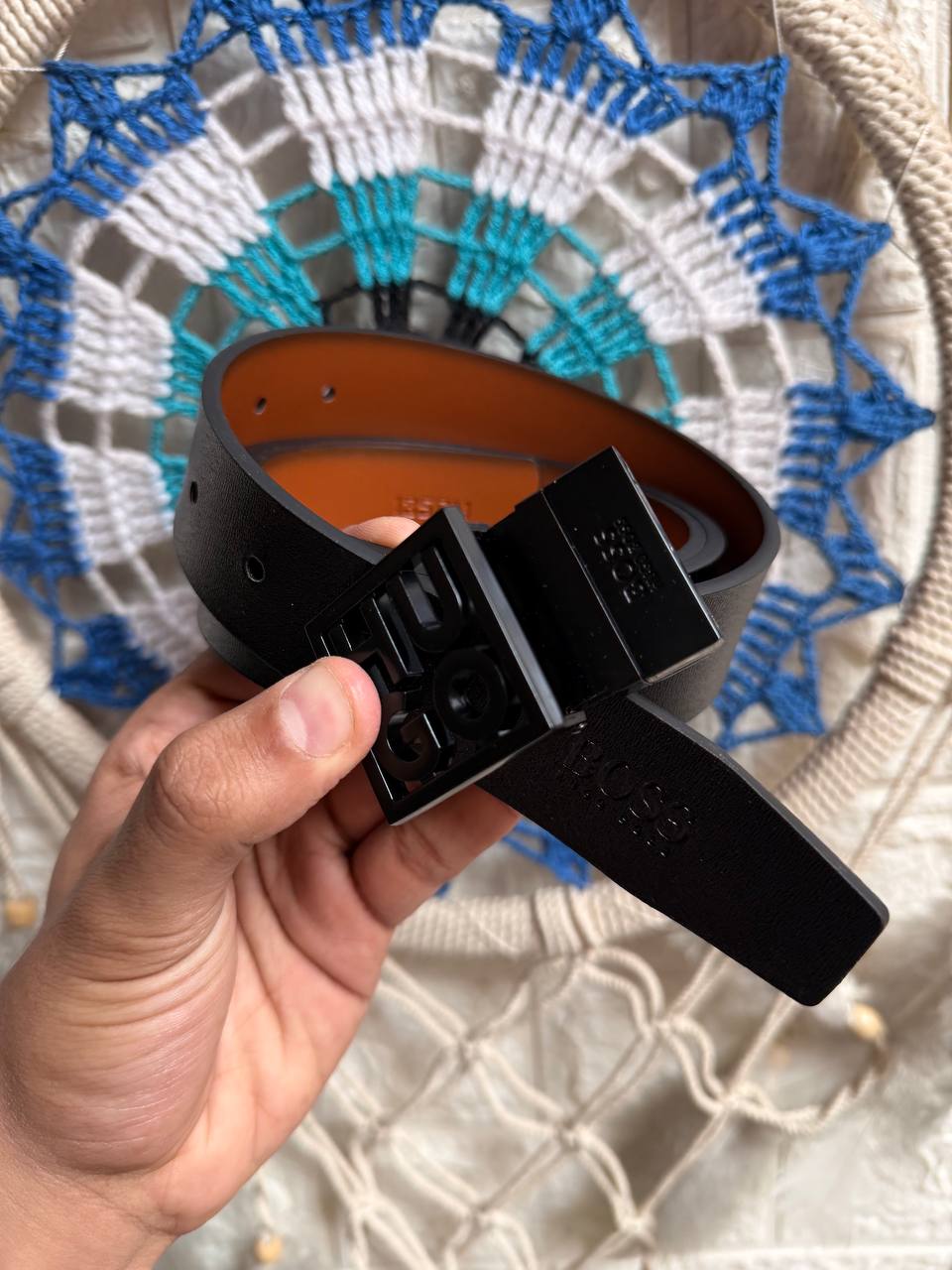 Hugo Boss Double-Face Leather Belt