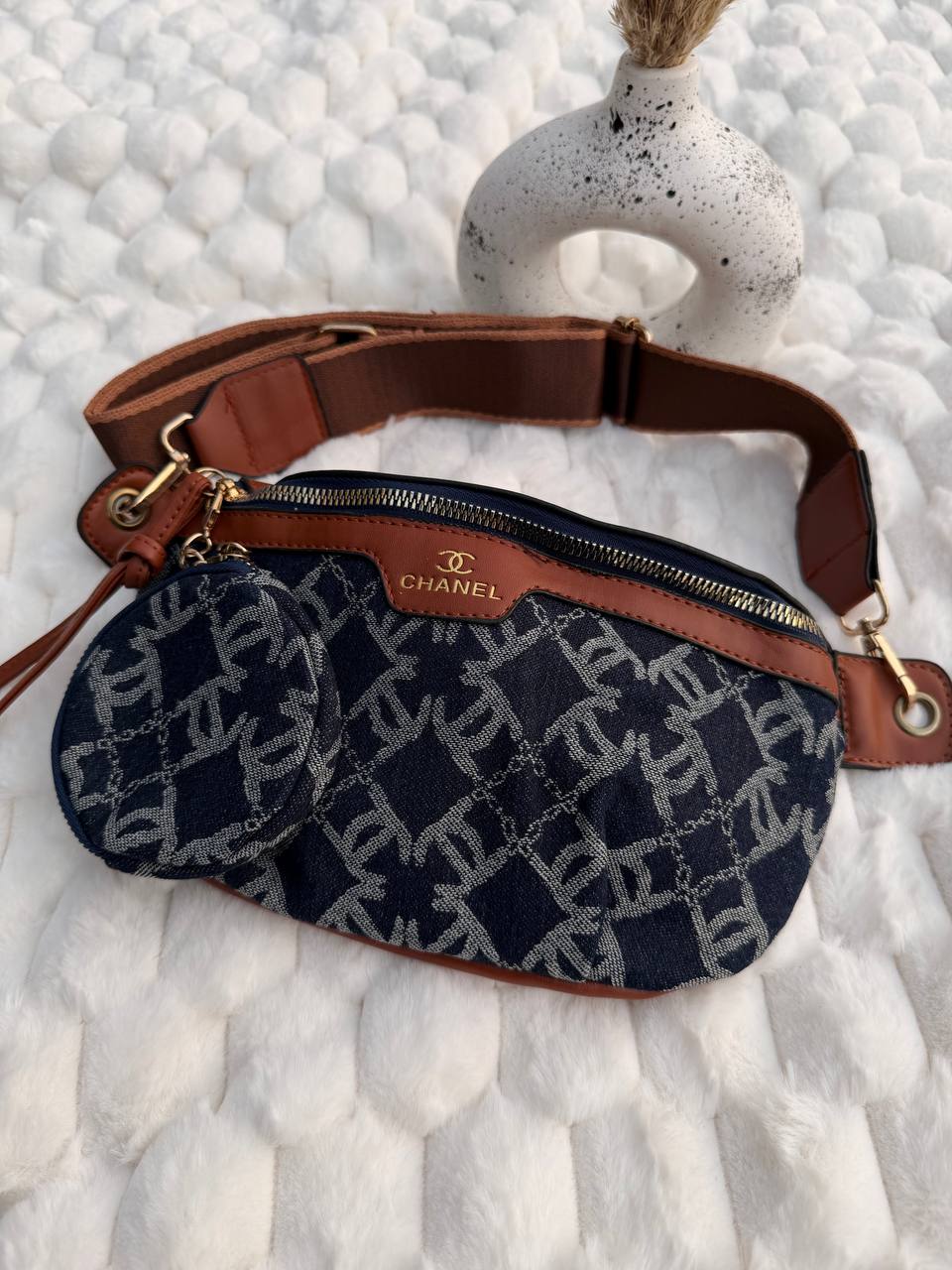 CHANEL Denim Crossbody Bag