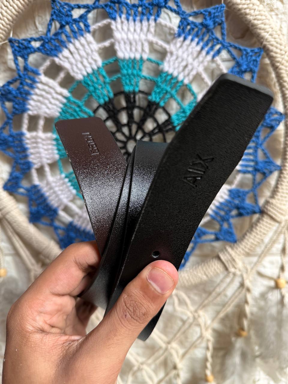 A-X Double-Face Leather Belt 3