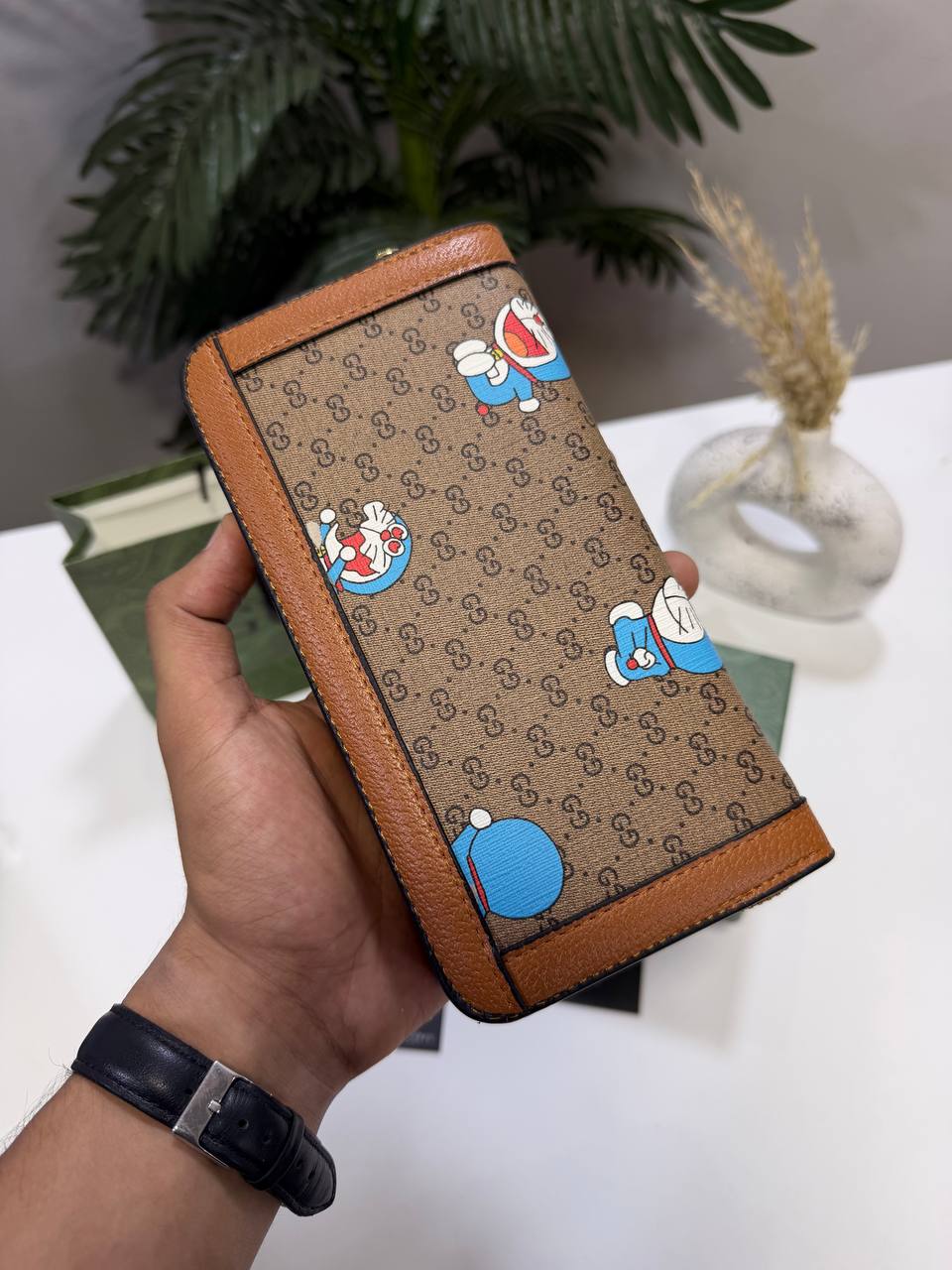 Gucci Doraemon Long Zip Wallet