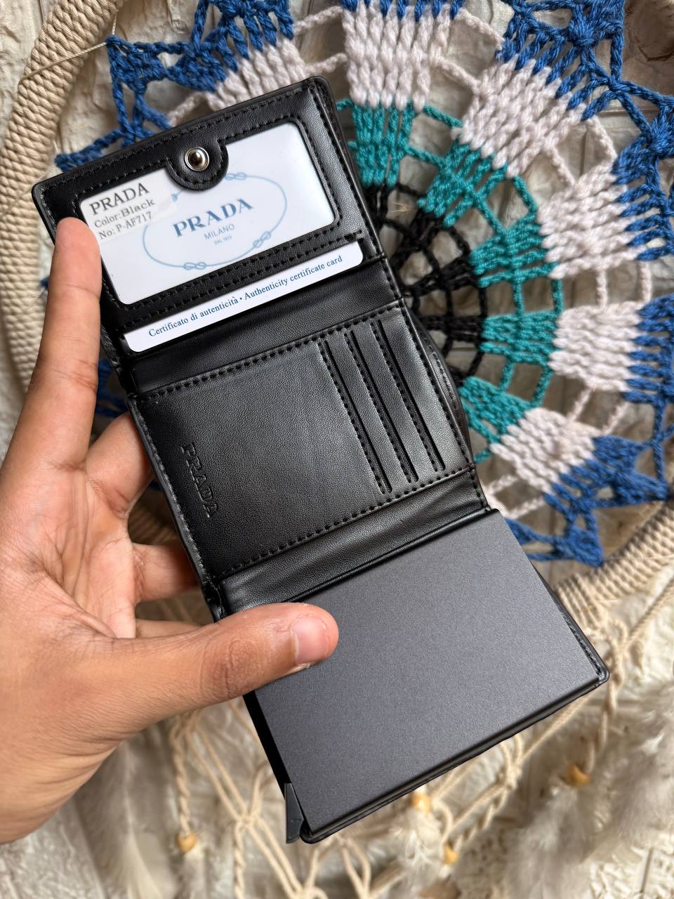 Prada Men's Slim Wallet & Card Holder