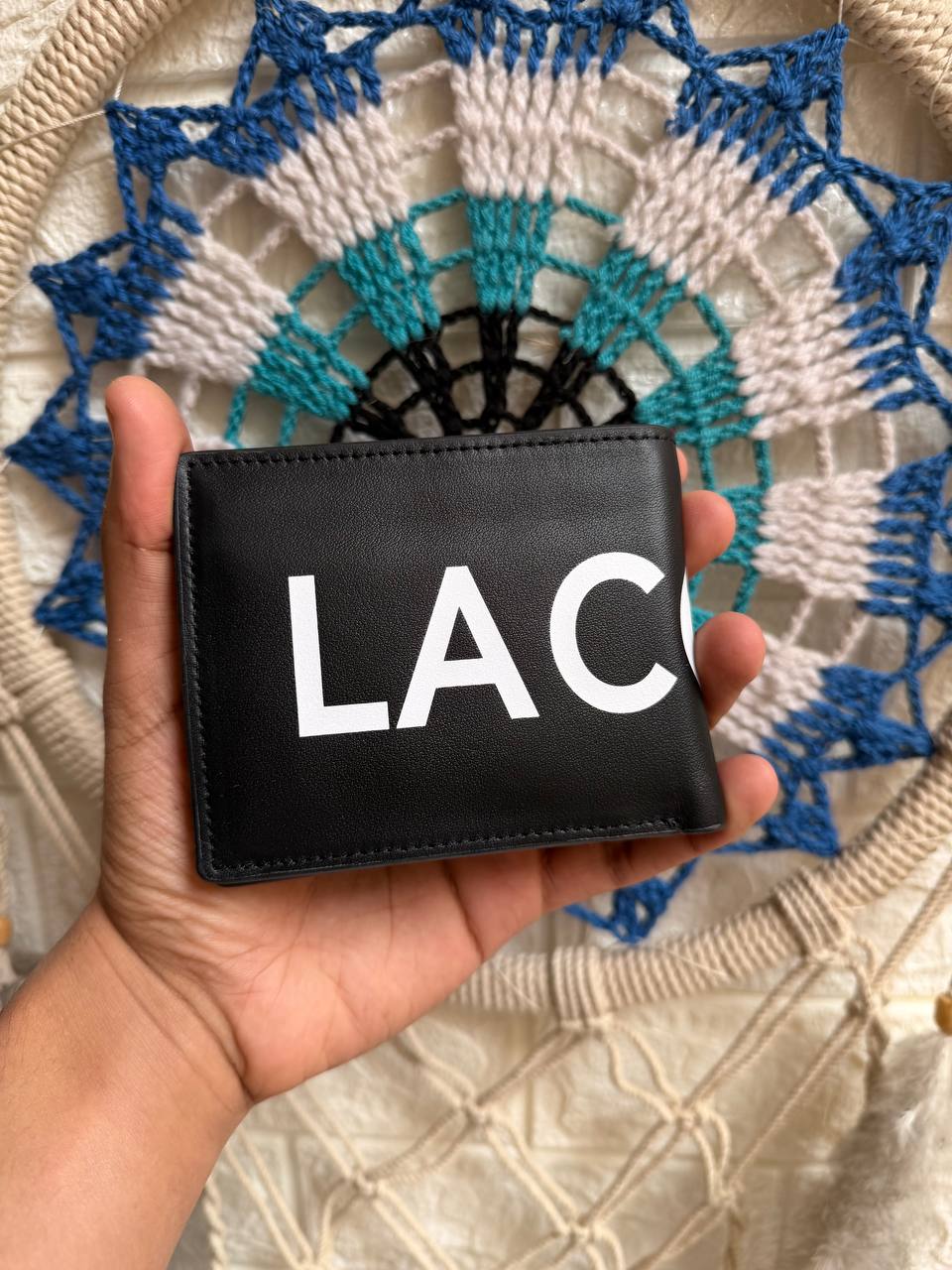 Black-White Lacoste wallet “ Mirror original “