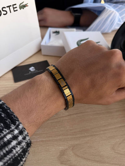 Black& Gold Lacoste Bracelet 3