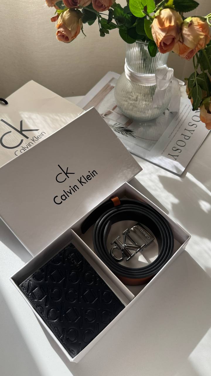 Calvin klein gift set” wallet + Belt “