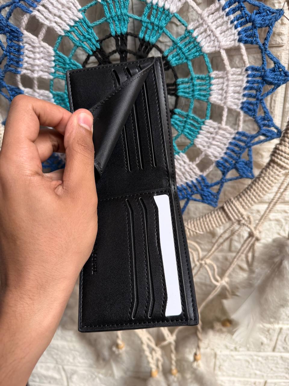 Basic Black Lacoste wallet