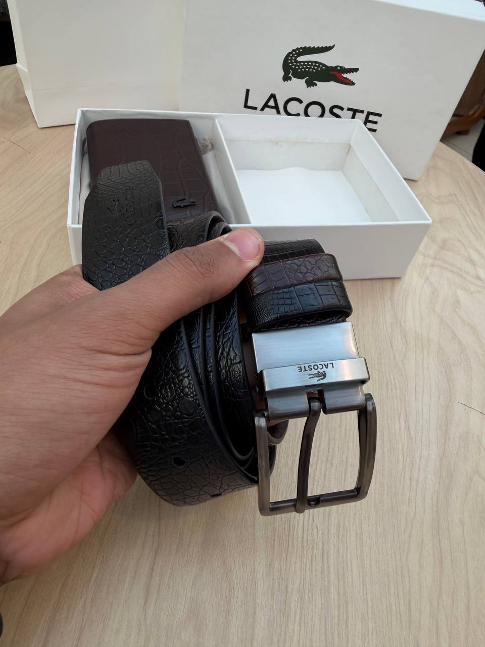 Lacoste Box “ wallet +belt”